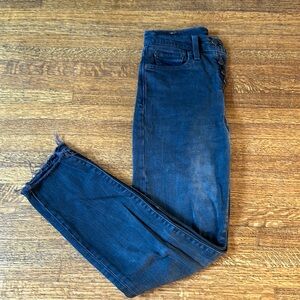 Gray Levi’s with raw hem